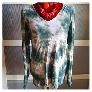 Time And Tru Green Tie Dye